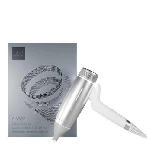 ghd Speed Iconic Hair Dryer in Silver White